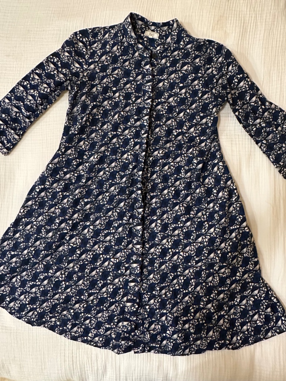 ZURI Kenya "Just One Dress" 100% Cotton Wax Print Shirt Dress - Size XS